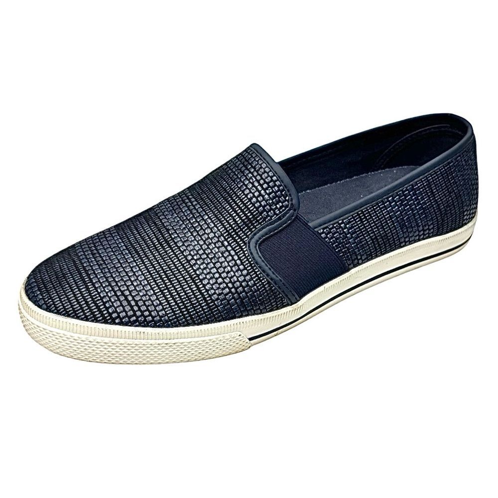 Lauren Ralph Lauren Jinny Woven Slip-On Sneaker Navy Size 10 Medium Pre-Owned - Picture 4 of 10